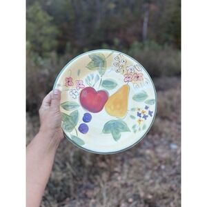 Gibson FRUIT GROVE Dinner‎ Plates hand painted cottage 11-1/4" Set Of 5